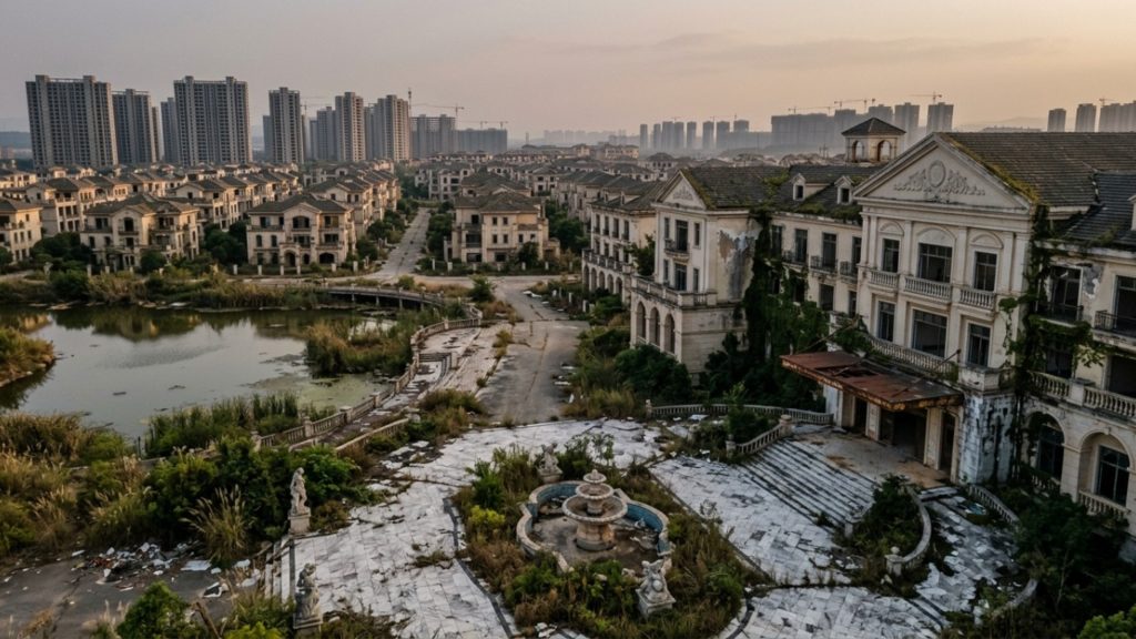 A 'cidade fantasma de luxo' da China revela a fratura da bolha imobiliária