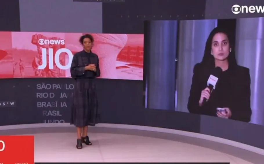 Aline Midlej expõe desorganização técnica ao vivo na GloboNews durante exibição de fala de Lula