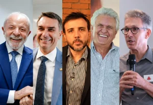 Debate da Band reúne Caiado, Zema, Renan e Cury enquanto Lula e Flávio Bolsonaro deixam púlpitos vazios