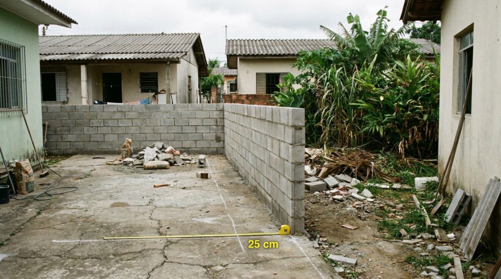 Muro invade terreno em 25 centímetros durante reforma e expõe regras para resolver disputas de limites