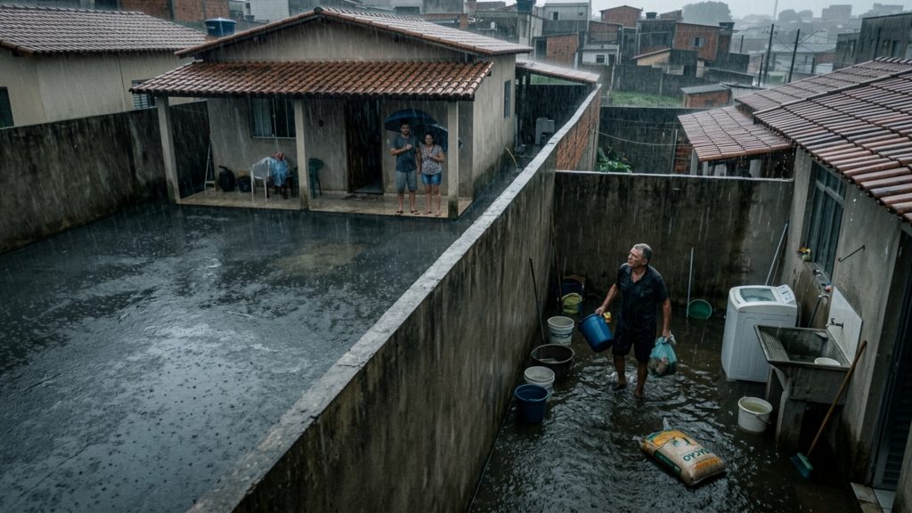 Concretar o quintal para fugir da lama pode gerar processo e indenização a vizinho