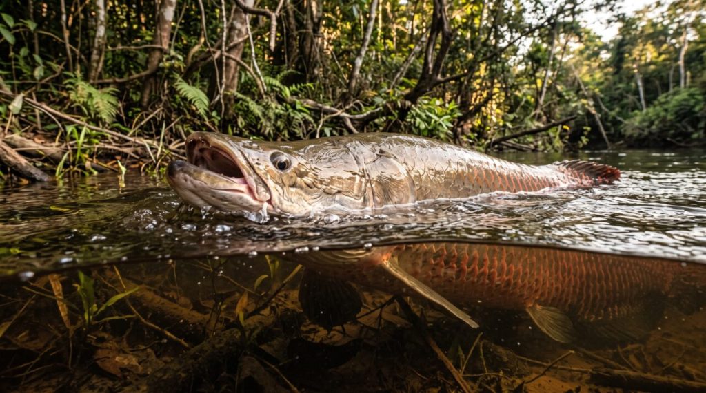 Gigante da Amazônia de até 3 metros respira ar e pode resistir 24 horas fora da água