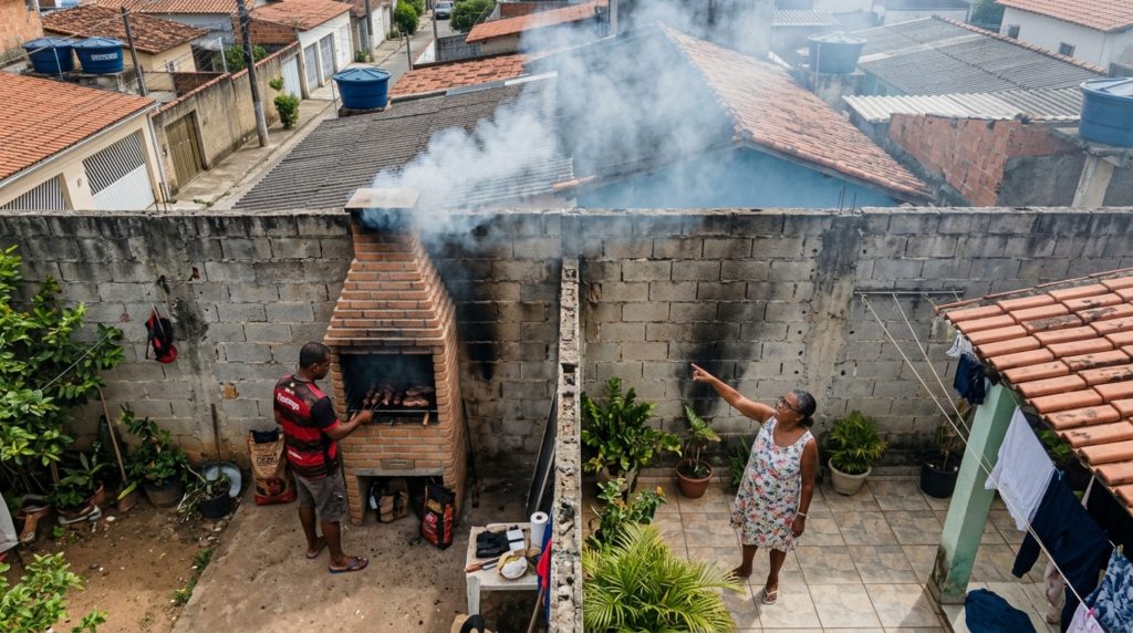 Churrasqueira no muro pode ser demolida pela Justiça