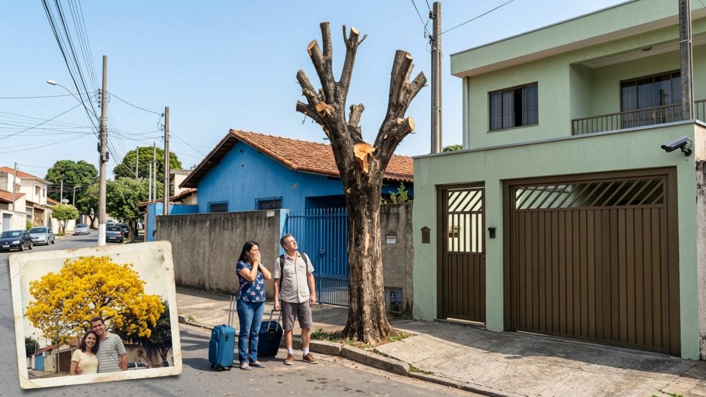 Poda ilegal em quintal expõe limites da propriedade